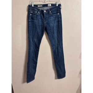 AG Adriano Goldschmied The Aubrey Skinny Straight Leg‎ Dark Wash Denim Jeans